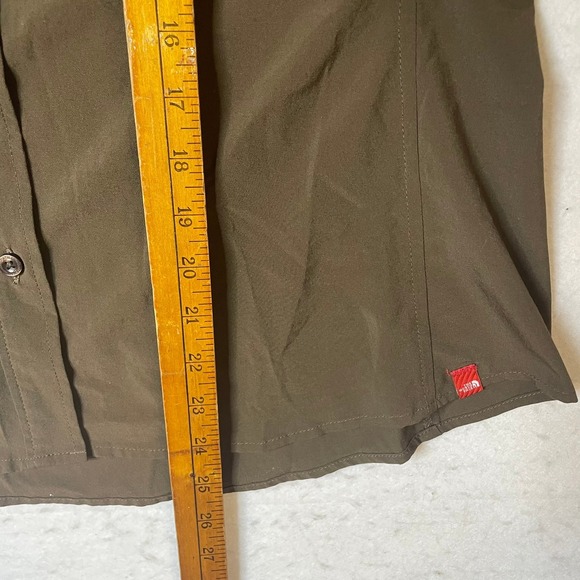 The‎ North Face Womens L/G Short Sleeve Hiking Shirt Olive Green Lightweight Top - Picture 6 of 6